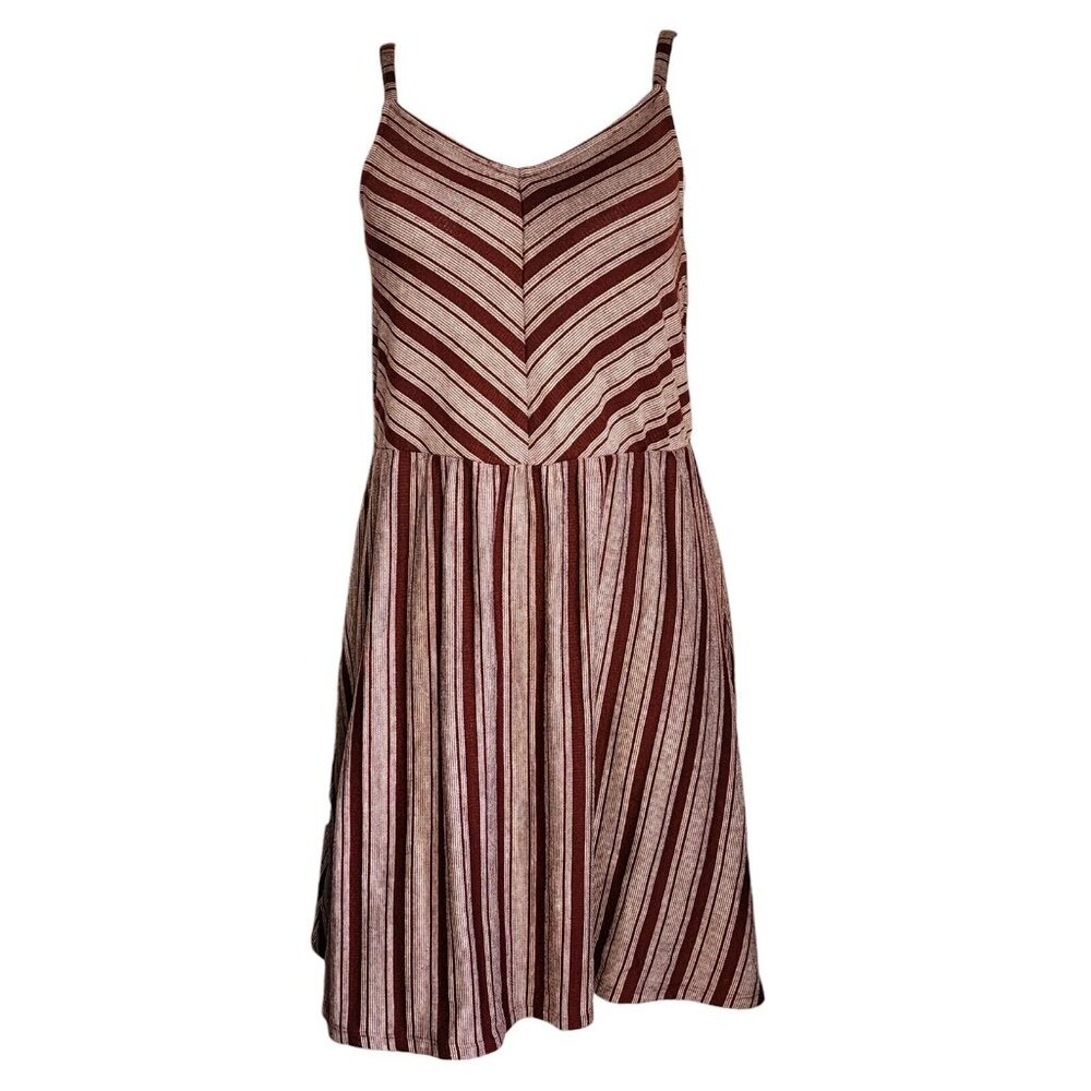 Universal Thread Dress Womens M Medium Purple White Striped‎ Sleeveless Pullover